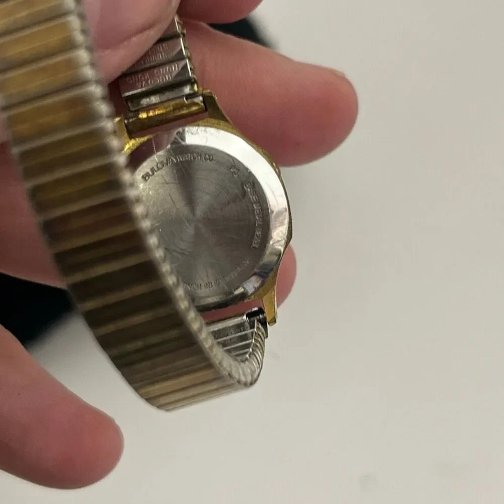 Caravelle Women's‎ Gold Tone Quartz Stainless Steel Back Stretch Band Wristwatch